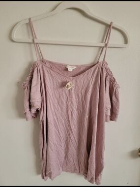 Aeropostale Dusty Rose Cold-Shoulder Cami Top